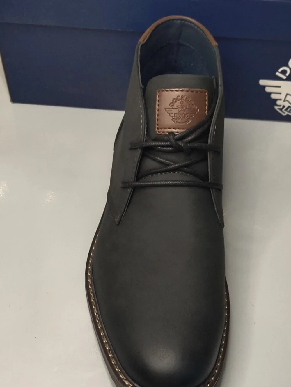 Dockers Men’s Black Chukka Boots with Brown Accents